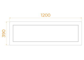 Экран для душевого поддона RGW NА/CL-S 16230911-12a фронтальный 120см белый